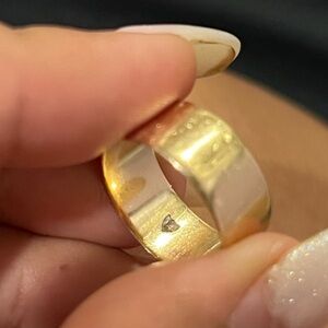 14k rose gold cigar band 7mm wide. Size 6